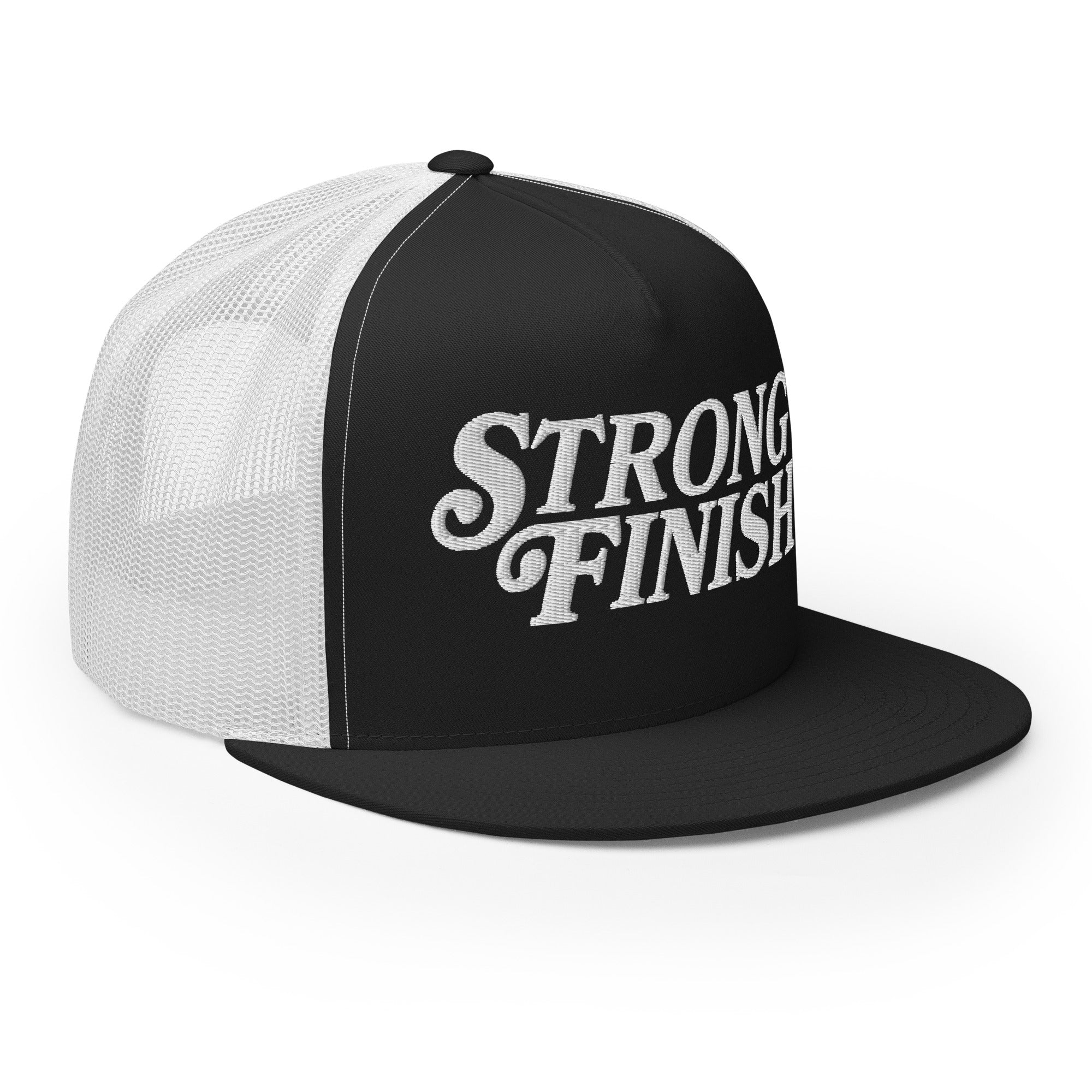 Strong Finish Trucker Cap (Black/White)