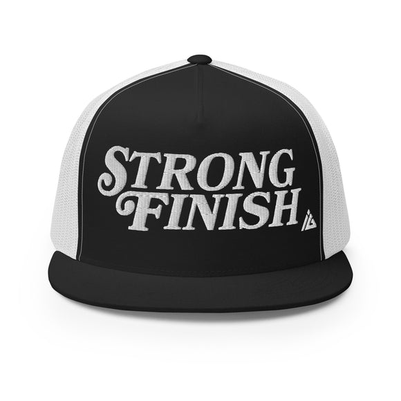 Strong Finish Trucker Cap (Black/White)