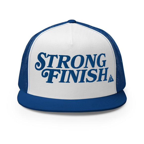 Strong Finish Trucker Cap (Royal Blue/White)