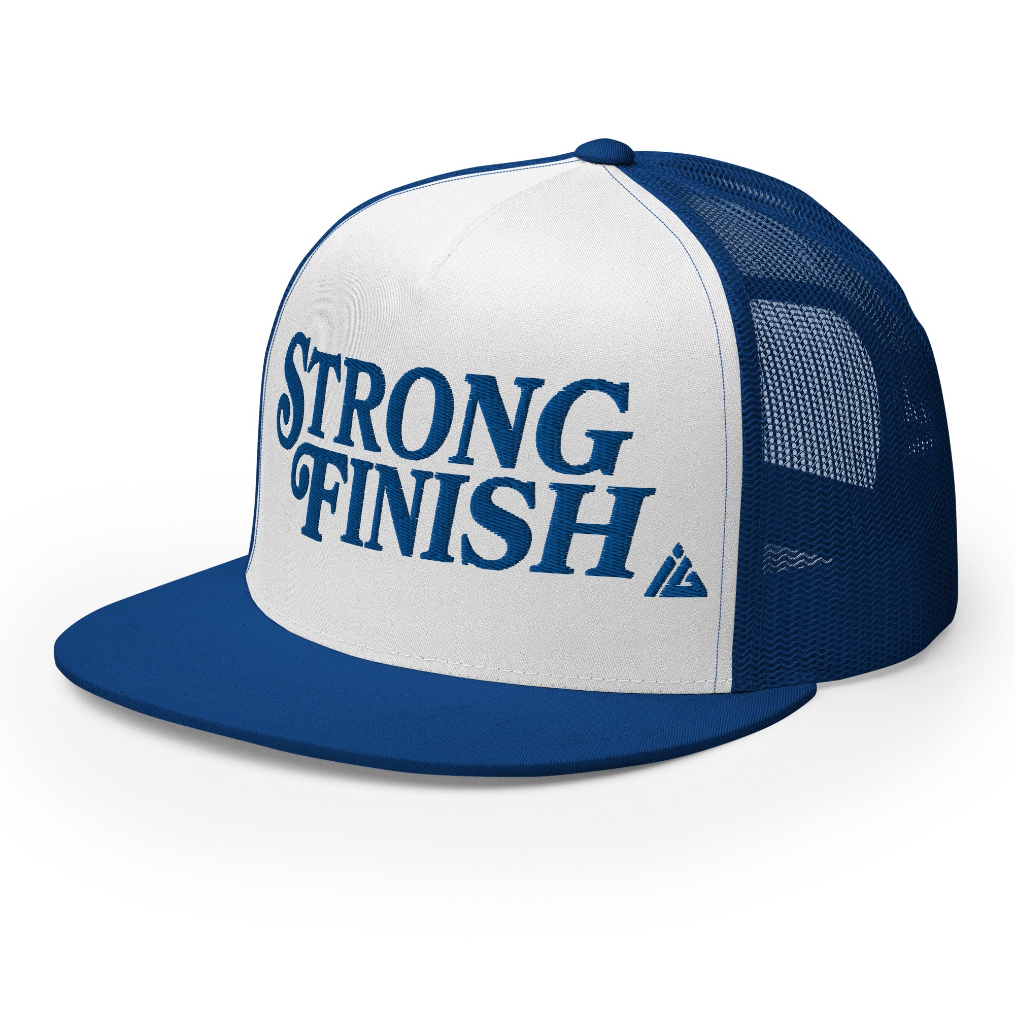Strong Finish Trucker Cap (Royal Blue/White)