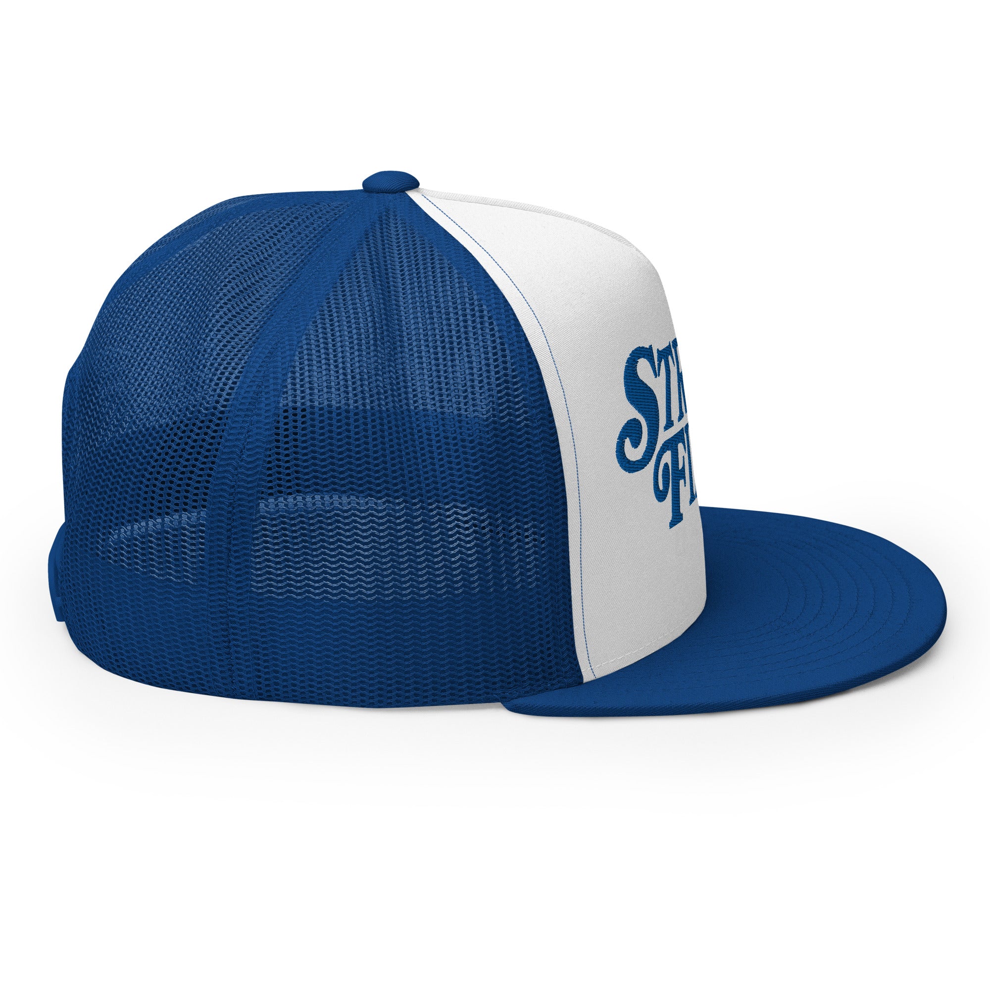 Strong Finish Trucker Cap (Royal Blue/White)
