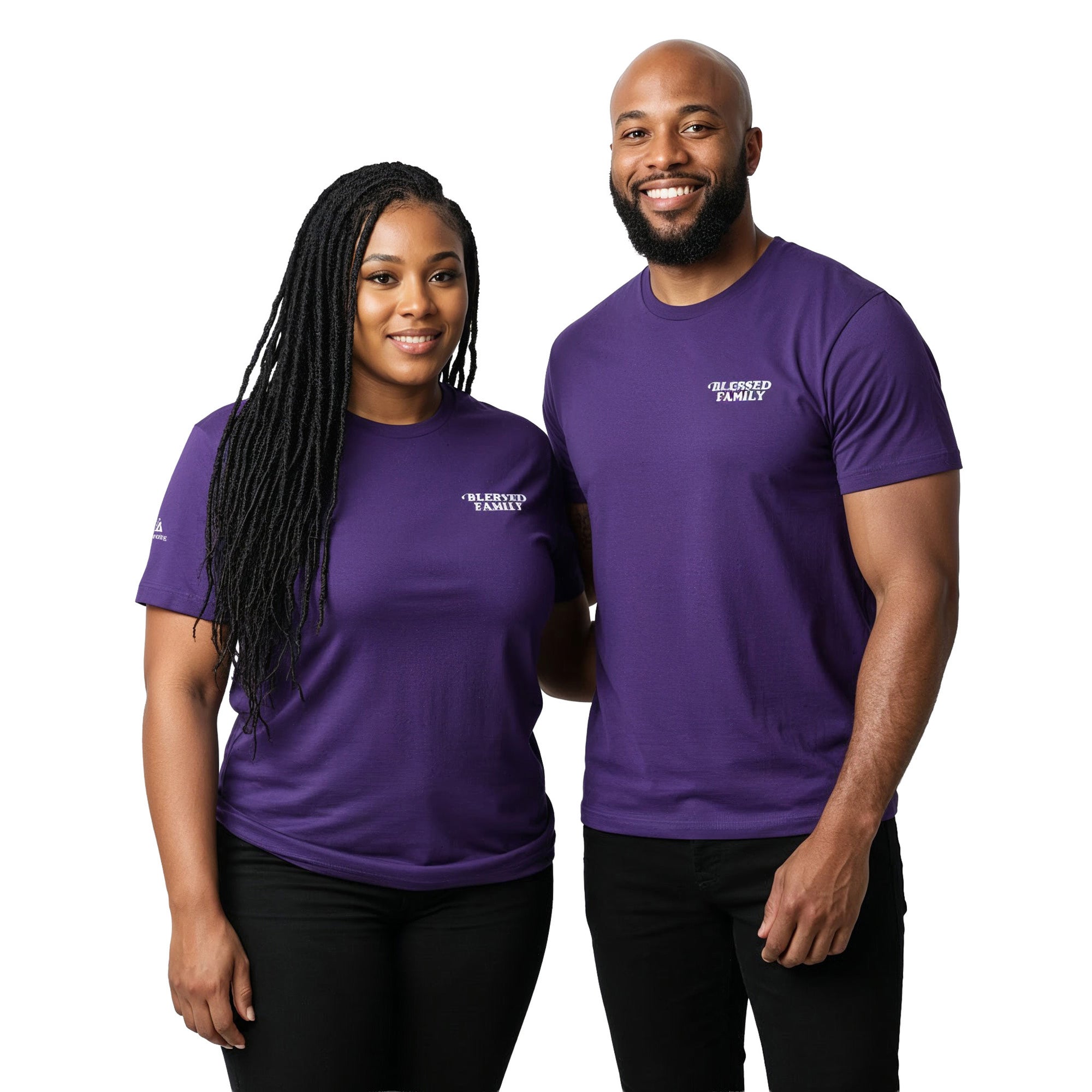 Blessed Family Luxury T-Shirt (Team Purple)