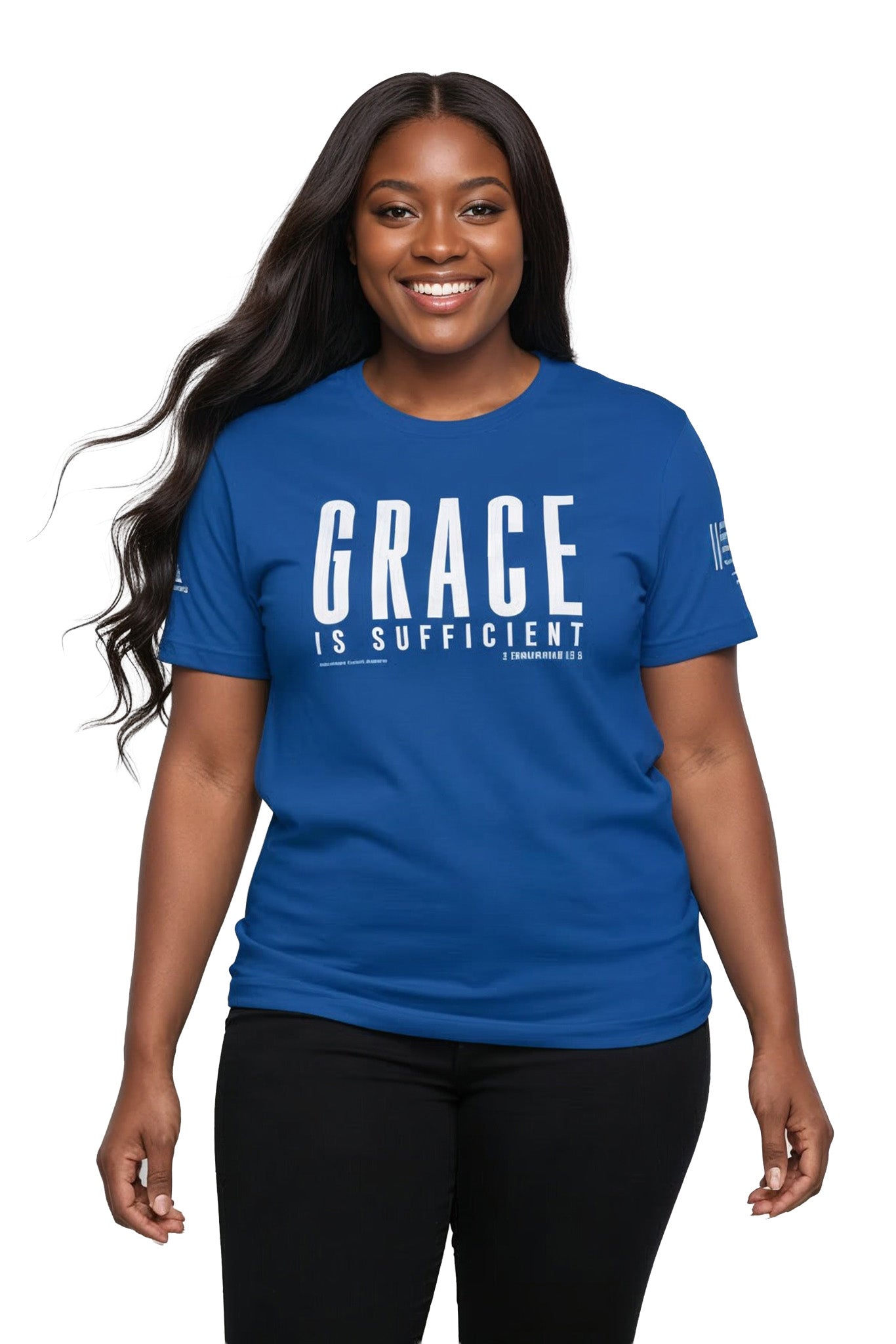 GRACE is Sufficient T-Shirt (Royal Blue)