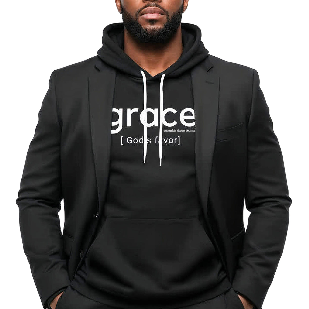 Grace is God's Favor Hoodie (Black)