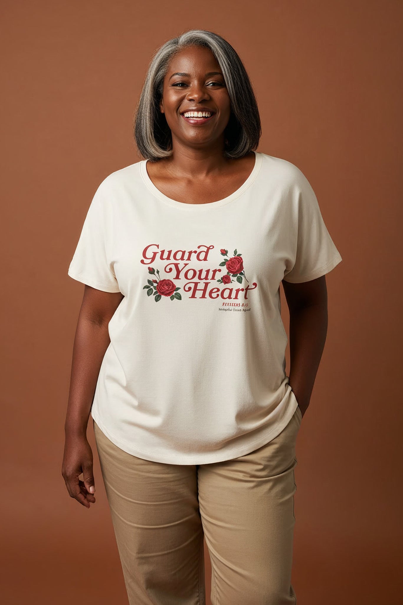 Guard Your Heart Women's Plus Size Tee (Natural)