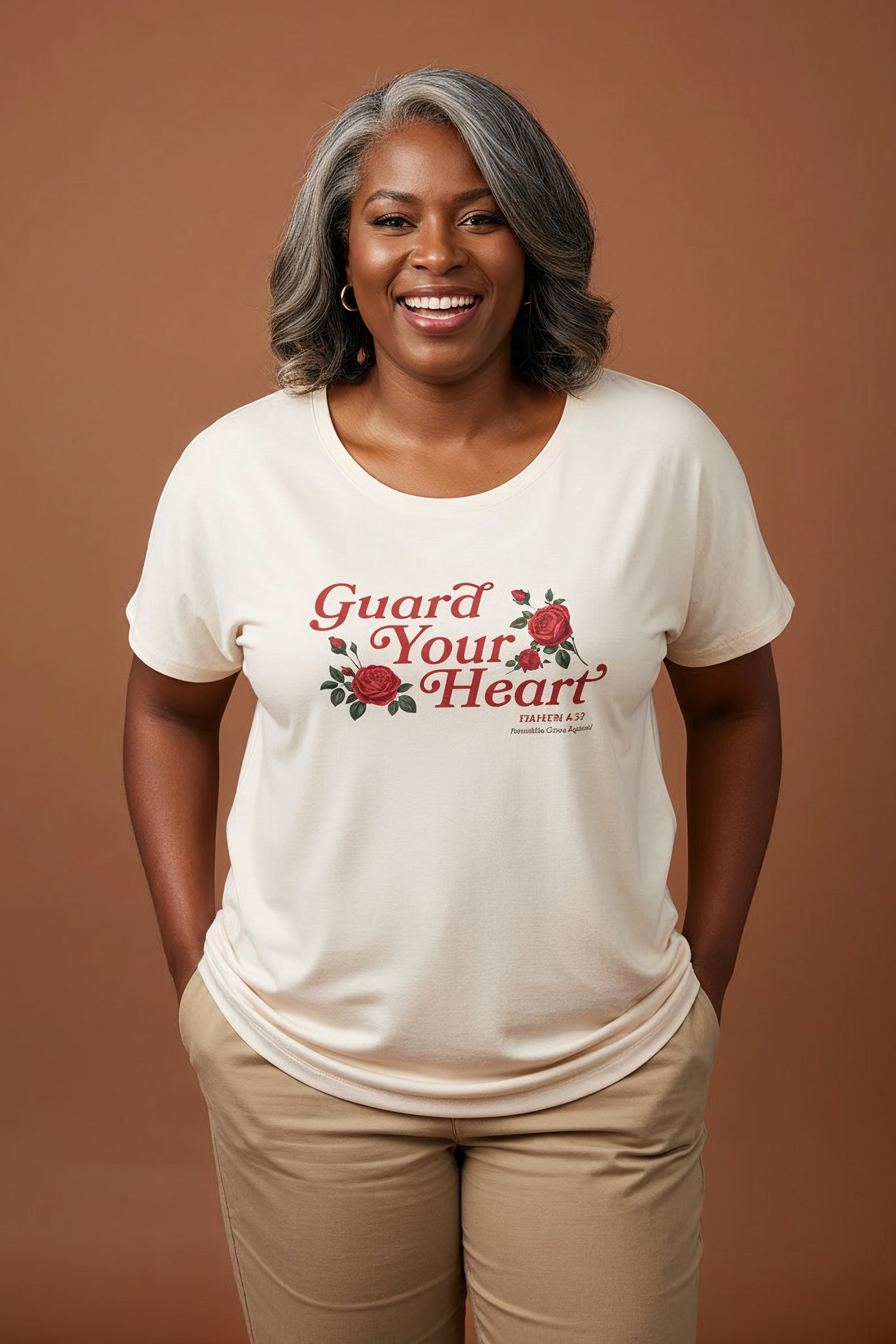 Guard Your Heart Women's Plus Size Tee (Natural)