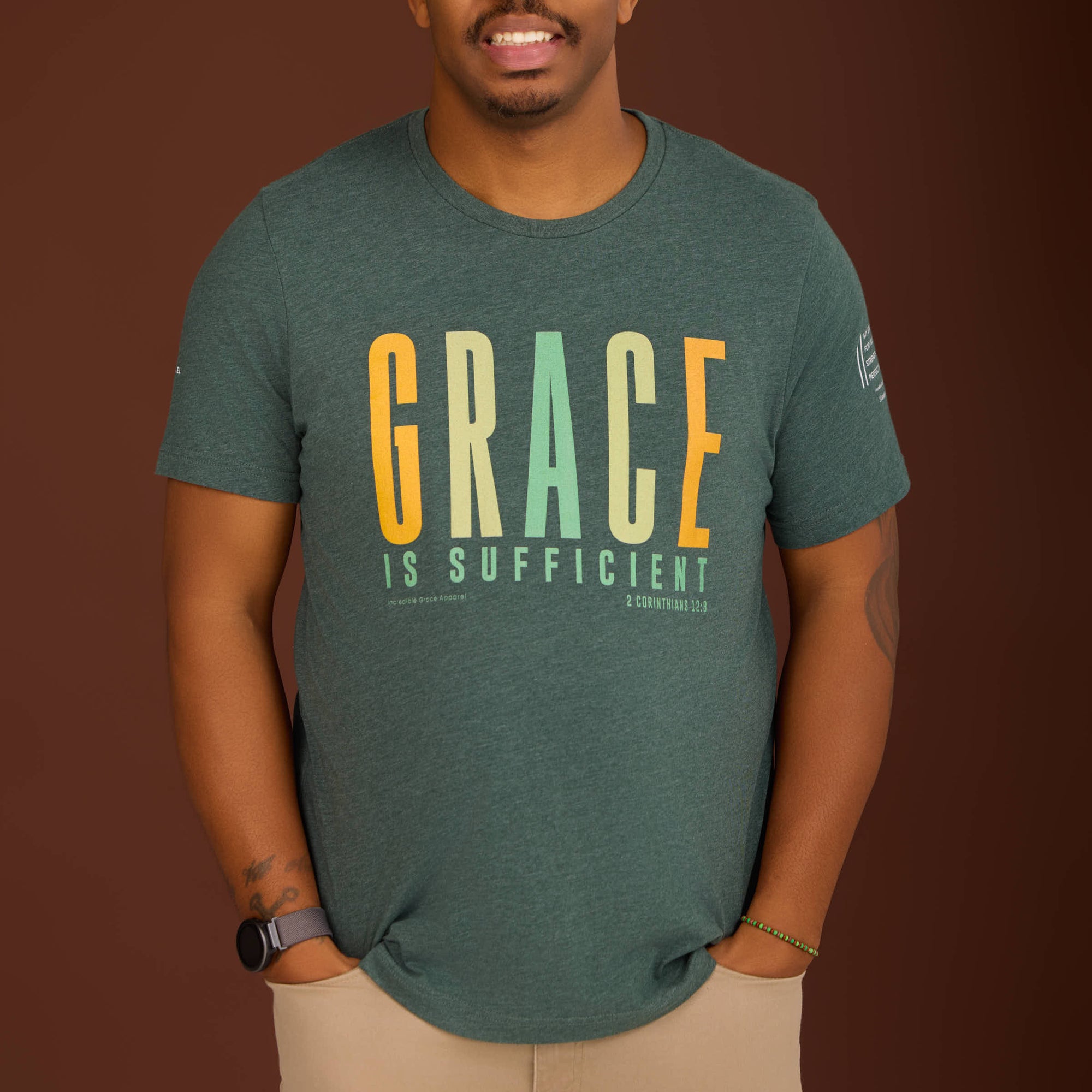 Grace is Sufficient T-Shirt (Shades of Spring)