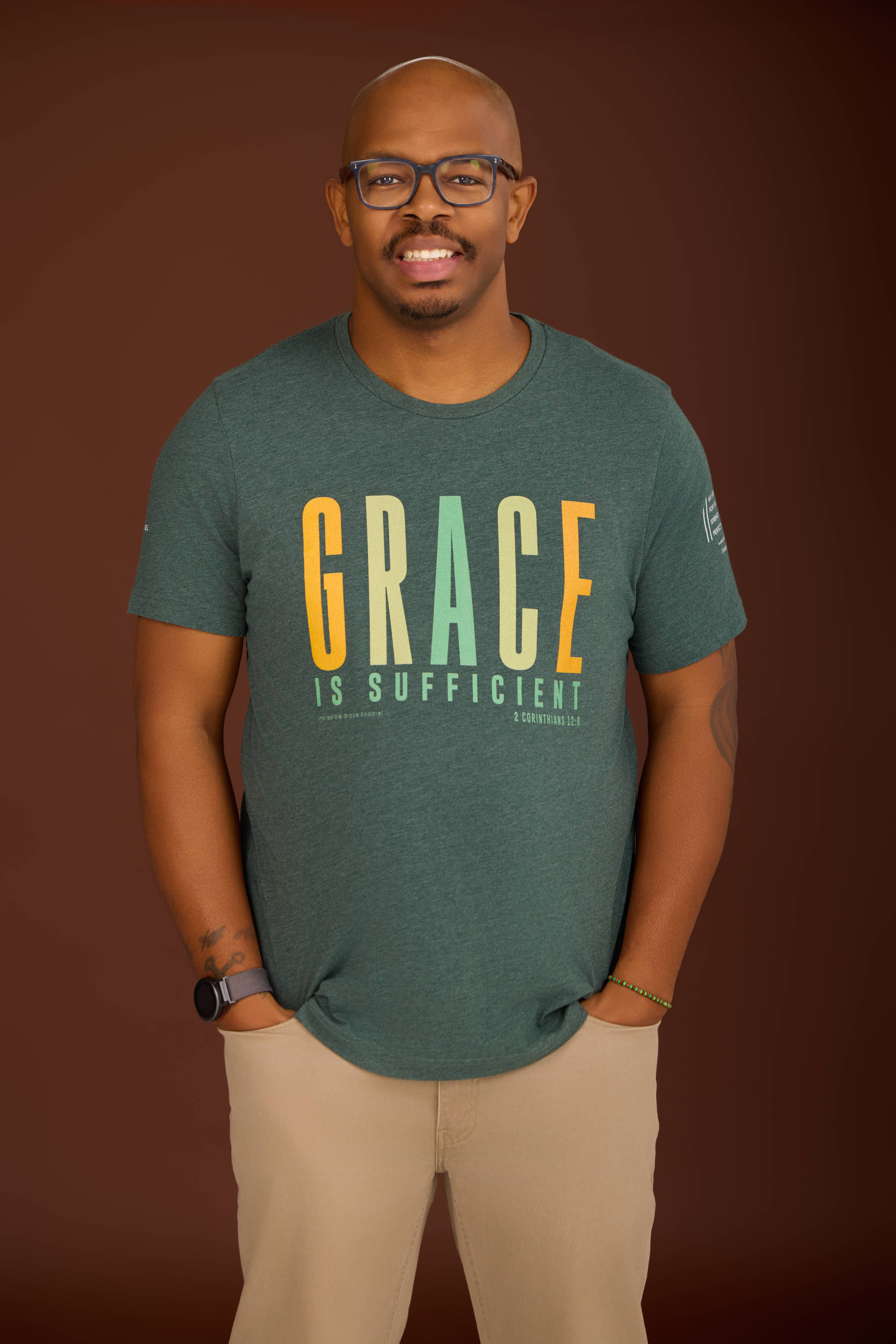 Grace is Sufficient T-Shirt (Shades of Spring)