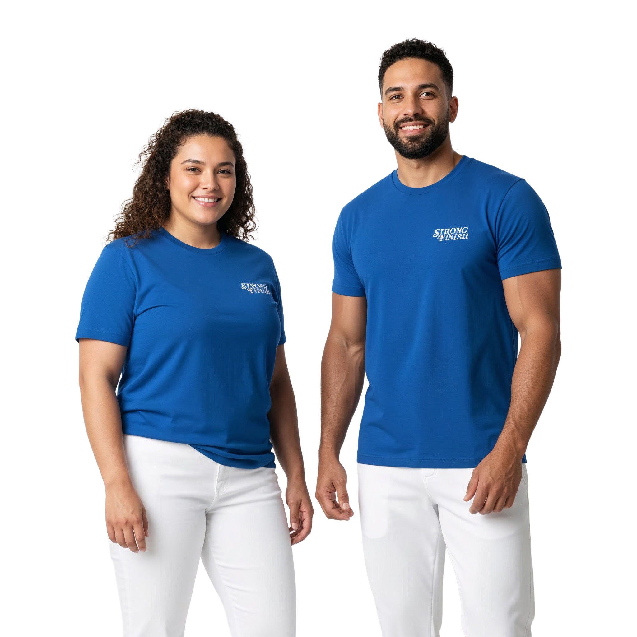 Strong Finish Christian T-Shirt (Royal Blue)