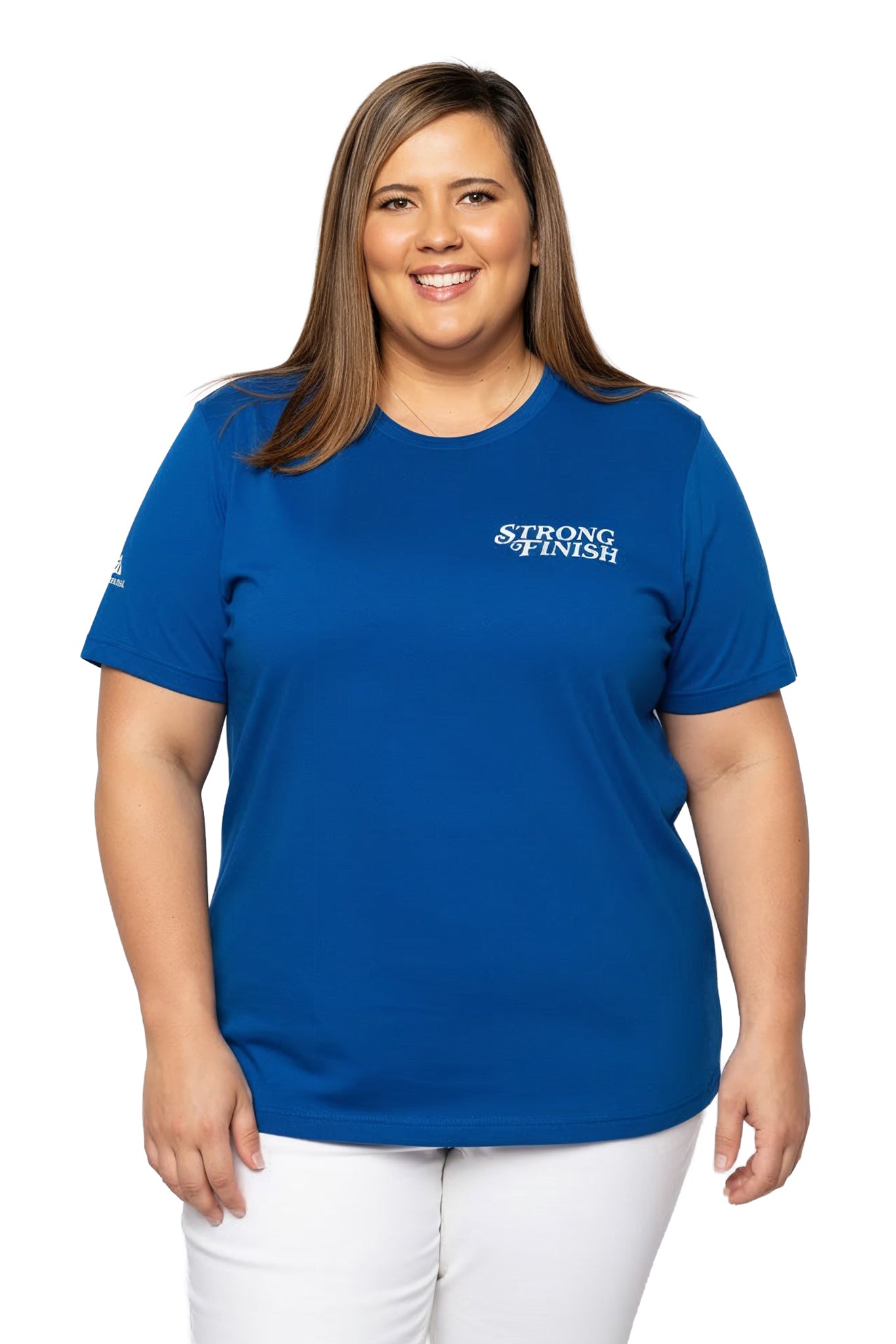 Strong Finish Christian T-Shirt (Royal Blue)