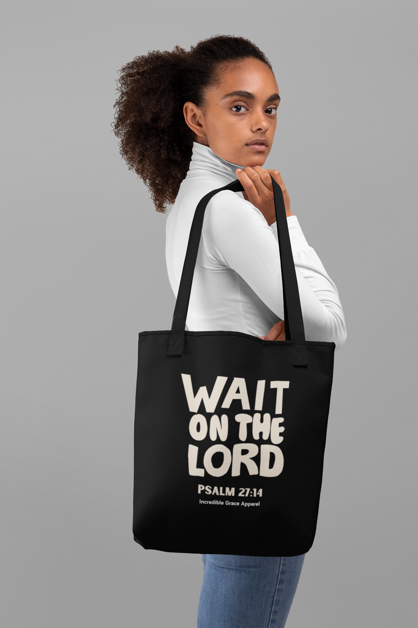Wait on the Lord Organic Eco Tote Bag