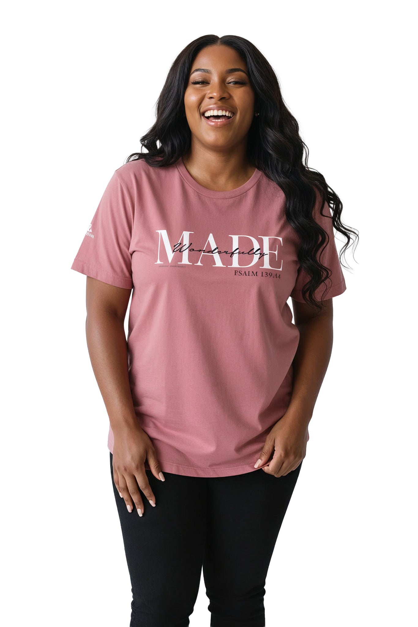 Psalm 139 Wonderfully MADE Christian T-Shirt (Mauve)