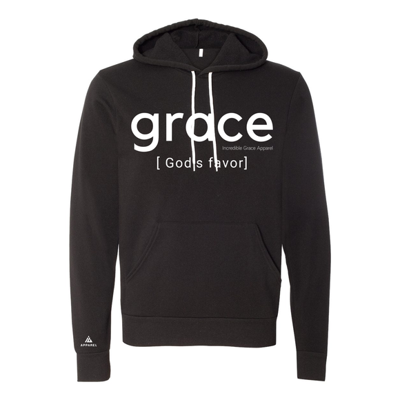 Grace is God's Favor Premium Unisex Hoodie (Black)