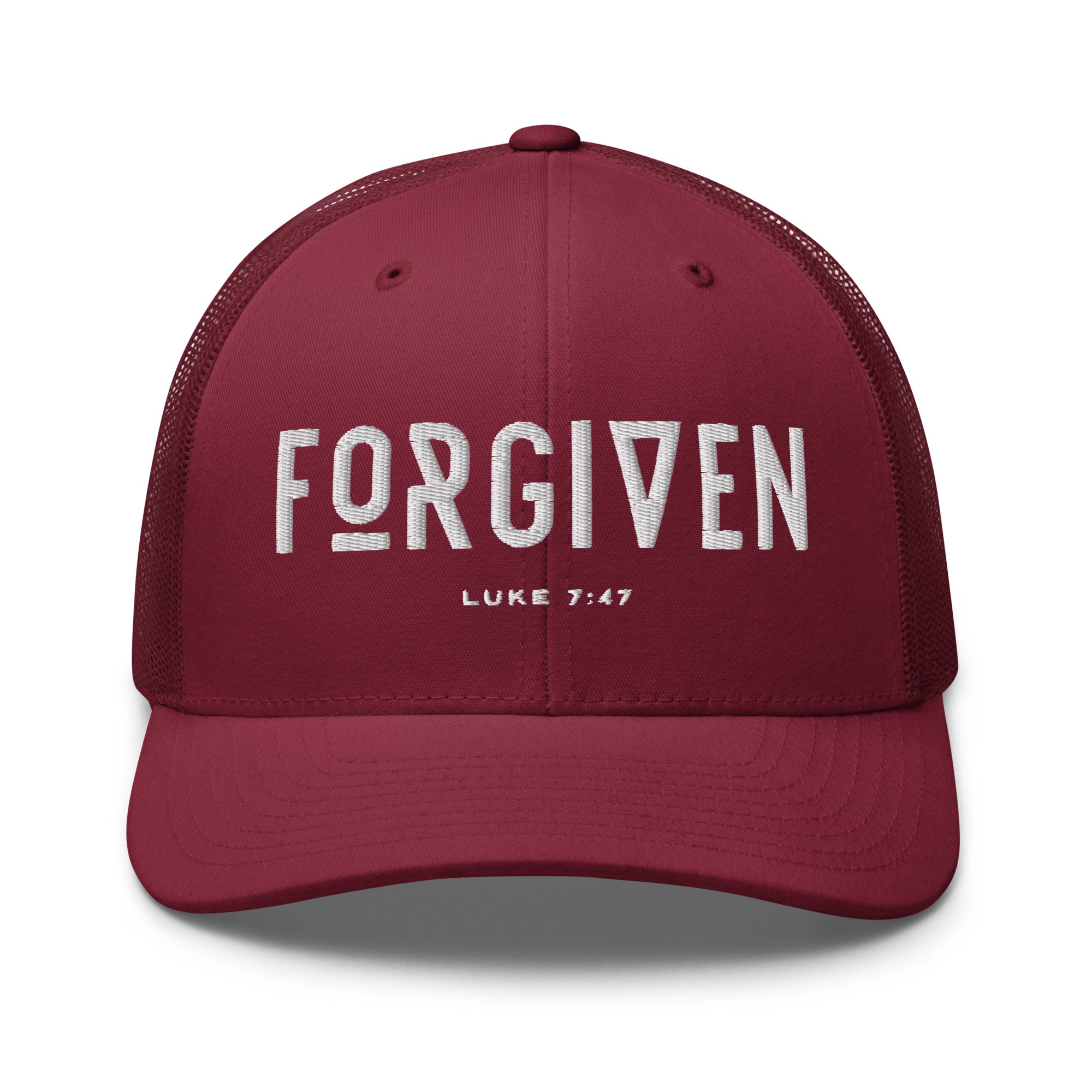 FORGIVEN Trucker Cap (Cranberry/Maroon)