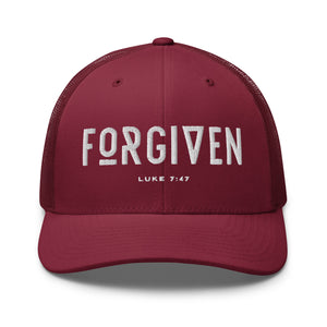 FORGIVEN Trucker Cap (Cranberry/Maroon)