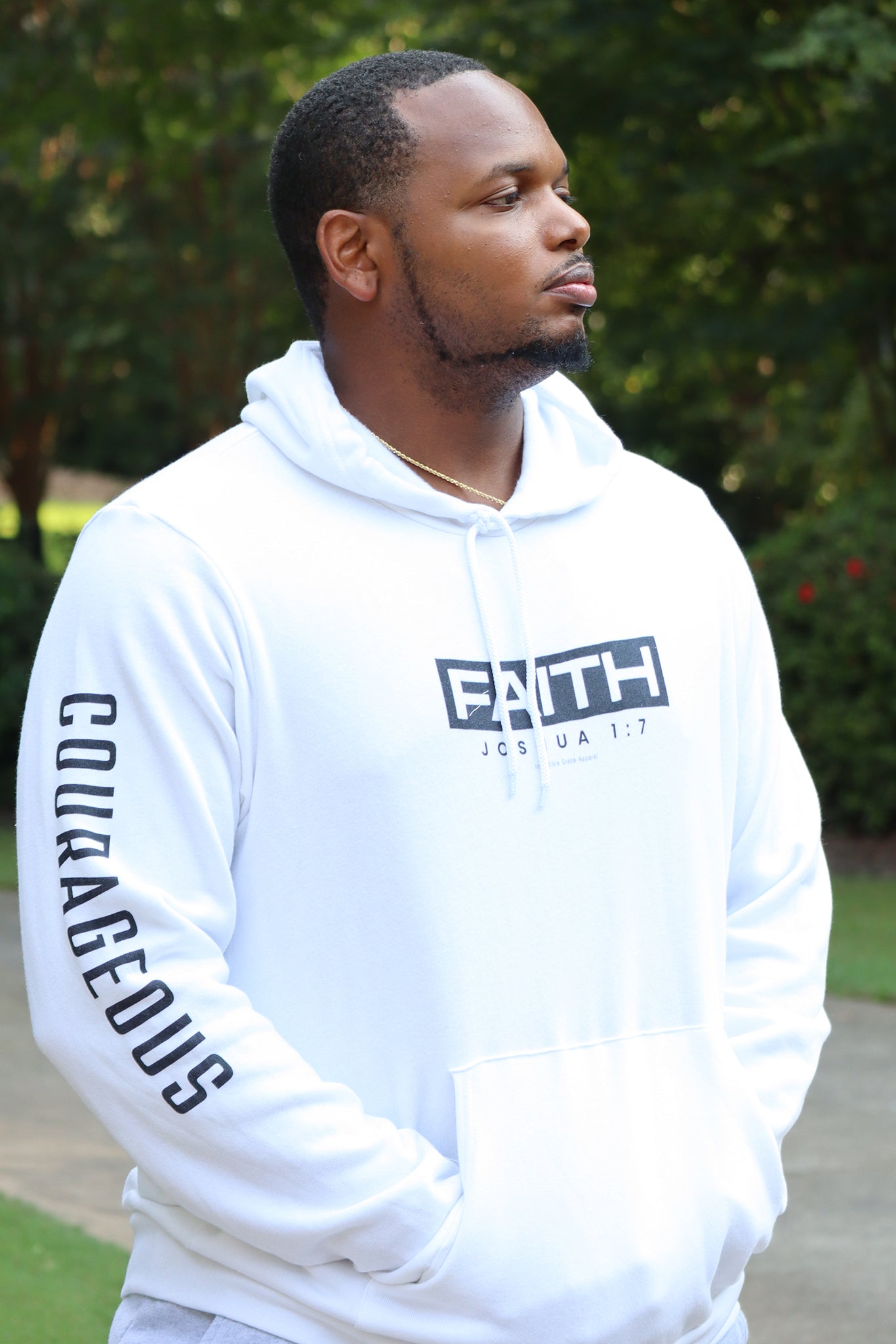 Courageous Faith Hoodie (white)