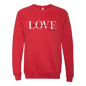 John3:16 Unconditional LOVE Raglan Sweatshirt