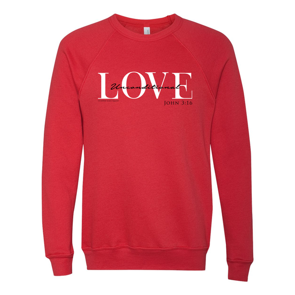 John3:16 Unconditional LOVE Raglan Sweatshirt