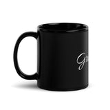 Grateful Cross Black Glossy Mug