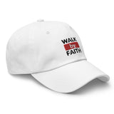 Walk by Faith Dad Hat (White)