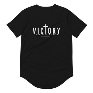 Victory Cross Curved Hem T-Shirt