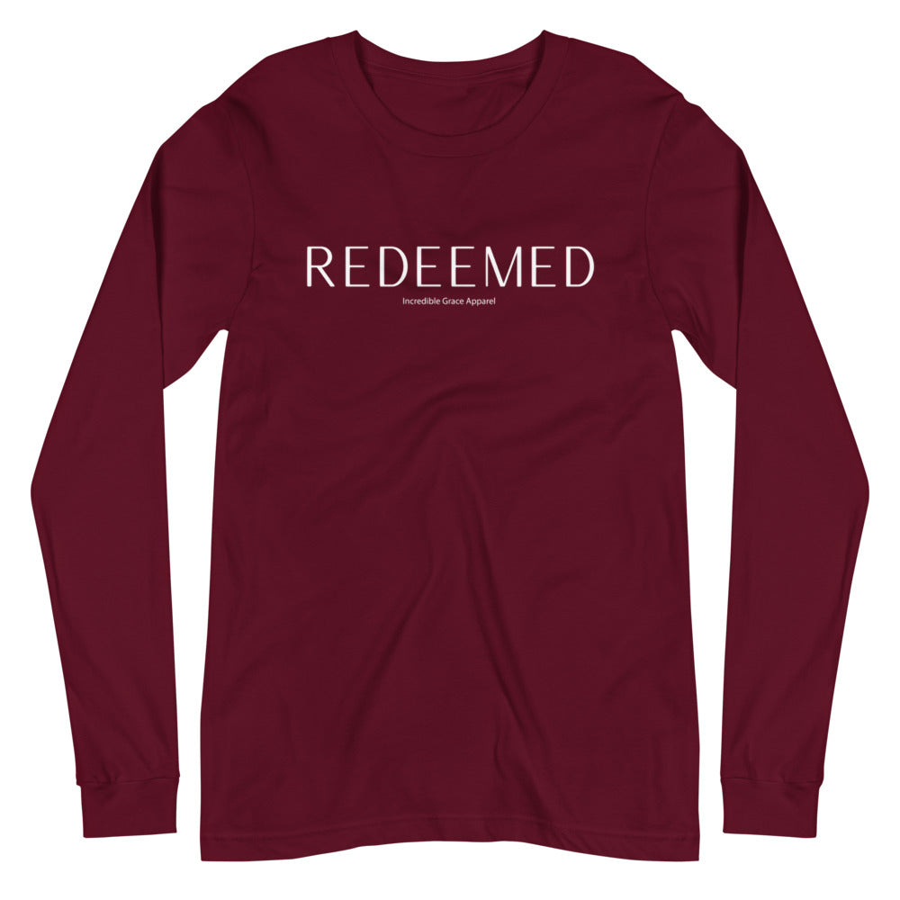 REDEEMED Long Sleeve Christian Tee